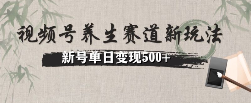 视频号养生赛道暴力掘金(懒人玩法)无脑搬运,新号日入500+-创业项目网