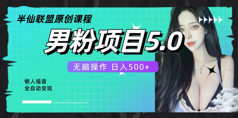 全自动男粉项目5.0，轻松日入500+-创业项目网