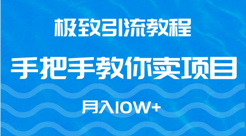 极致引流教程,手把手教你卖项目,月入10W+-创业项目网