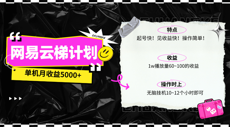 最新网易云梯计划网页版，单机月收益5000+！可放大操作-创业项目网