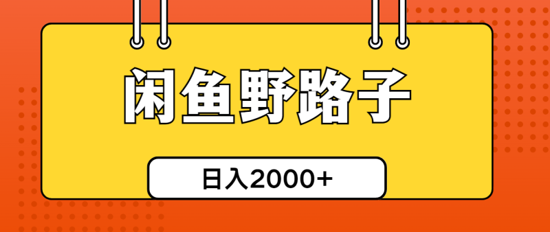 闲鱼野路子引流创业粉,日引50+单日变现四位数-创业项目网