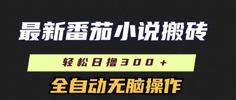 最新番茄小说搬砖,日撸300+!全自动操作,可矩阵放大-创业项目网