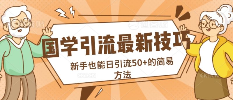 国学引流最新技巧，新手也能日引流50+的简易方法-创业项目网