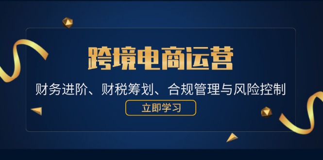 跨境电商运营：财务进阶、财税筹划、合规管理与风险控制-创业项目网