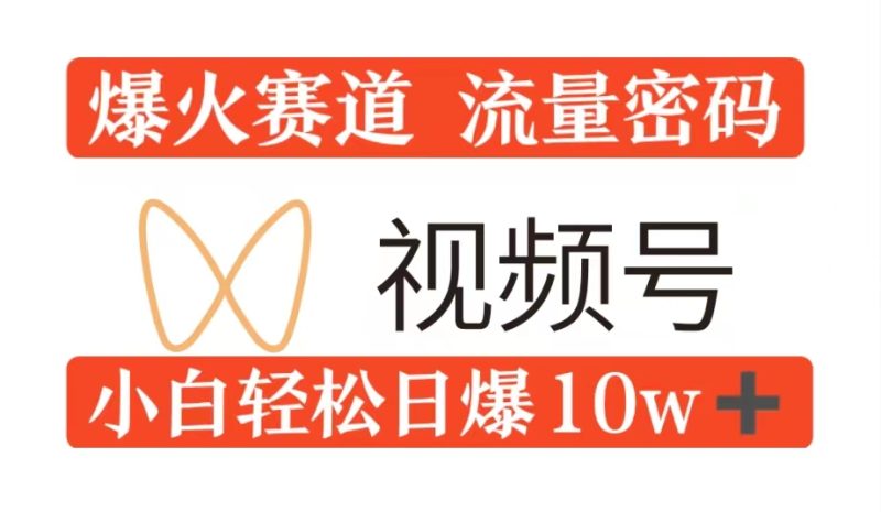 0粉在视频号爆火赛道流量密码,模式全方位,小白轻松日爆10w+流量-创业项目网