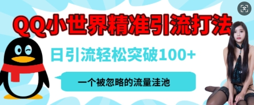 QQ私域引流平台，流量年轻且巨大，实操单日引流100+创业粉，月精准变现1W+-创业项目网