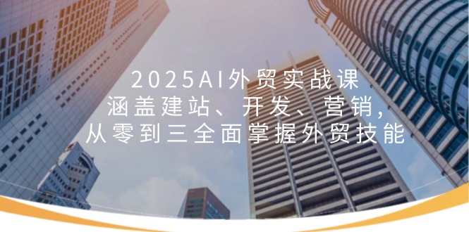 2025AI外贸实战课：涵盖建站、开发、营销, 从零到三全面掌握外贸技能-创业项目网