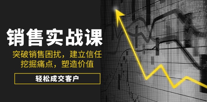 销售实战课，突破销售困扰，建立信任，挖掘痛点，塑造价值，轻松成交客户-创业项目网
