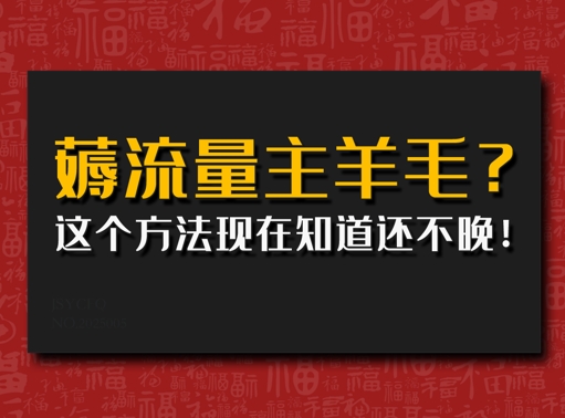 偷偷用AI薅流量主羊毛?这个方法现在知道还不晚!-创业项目网