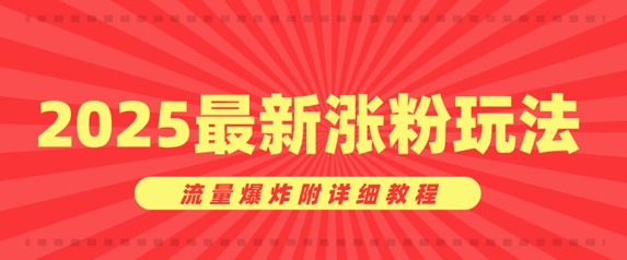 美女账号涨粉秘诀，2025最新涨粉玩法，流量爆炸附详细教程-创业项目网
