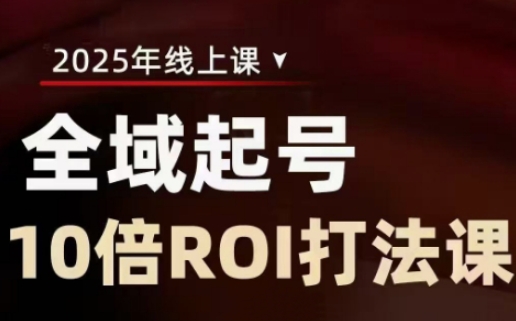2025全域起号10倍ROI打法课，助你提升直播间的投资回报率-创业项目网