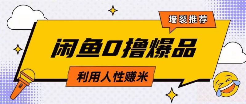 闲鱼0撸玩法，利用人性售卖商品达到日挣200+的效果-创业项目网