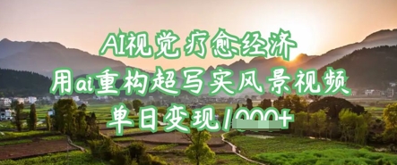 AI视觉疗愈经济：用ai重构超写实风景视频，单日变现多张-创业项目网