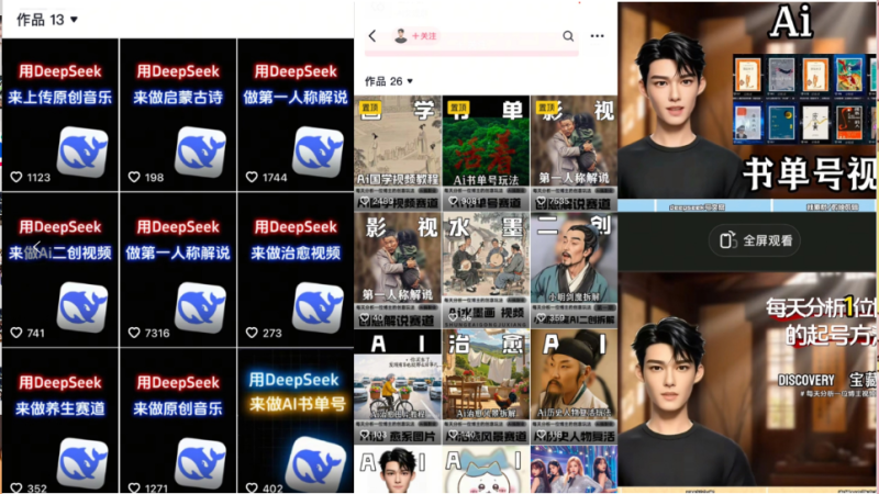 DeepSeek项目拆解+卡通数字人，25年4月新玩法，日引200+创业粉，十分钟一条视频-创业项目网