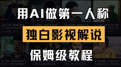 用AI做第一人称独白影视解说，手把手教学，保姆级教程-创业项目网