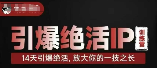 引爆绝活IP训练营，14天引爆绝活，放大你的一技之长-创业项目网