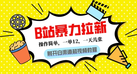 B站暴力拉新：一单12，一天几张，0门槛拉新(附渠道和教程)-创业项目网
