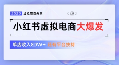 小红书虚拟电商项目，平台大力免费流量扶持，低门槛1拖3玩法-创业项目网