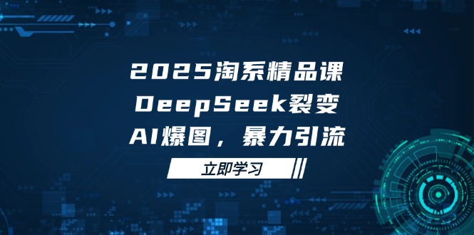 2025淘系精品课，DeepSeek裂变，AI爆图，暴力引流-创业项目网