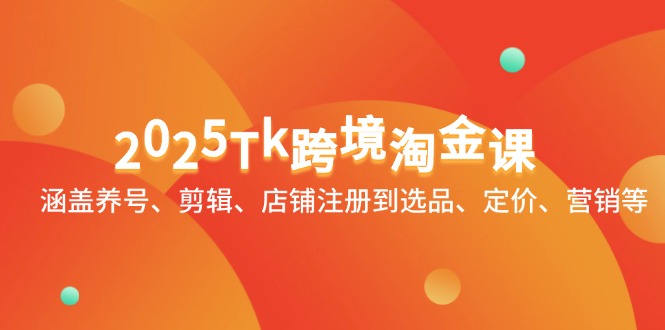 2025TK跨境淘金课：涵盖养号、剪辑、店铺注册到选品、定价、营销等-创业项目网