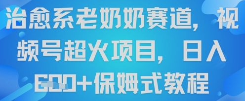 治愈系老奶奶赛道，视频号超火项目，日入600+保姆式教程-创业项目网