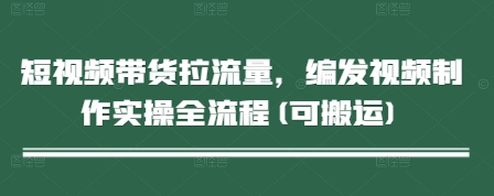 短视频带货拉流量，编发视频制作实操全流程(可搬运)-创业项目网