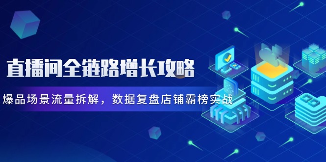 直播间全链路增长攻略，爆品场景流量拆解，数据复盘店铺霸榜实战-创业项目网