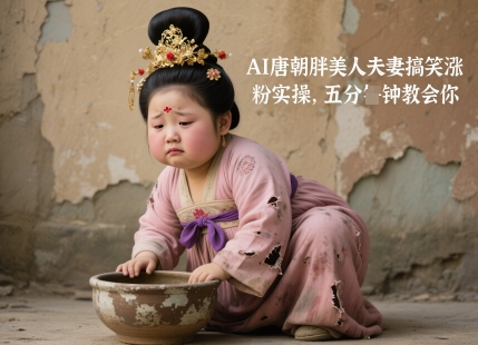 AI唐朝胖美人夫妻搞笑涨粉实操，五分钟教会你-创业项目网