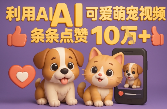 能骗过系统的AI萌宠视频制作全攻略：从0到 2W粉的爆款密码-创业项目网