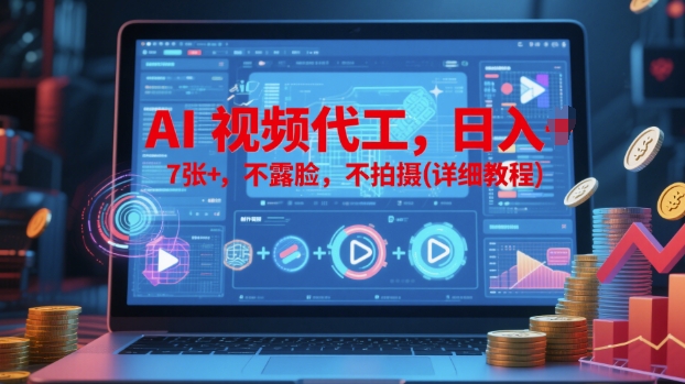 AI视频代工，日入700+，不露脸，不拍摄(详细教程)-创业项目网