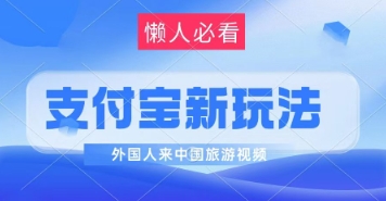 支付宝最新蓝海赛道，搬运外国人来中国旅游视频，制作非常简单，轻松日入几张-创业项目网