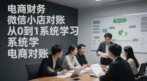 电商财务微信小店对账，从0到1系统学习电商对账-创业项目网