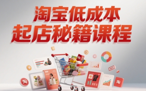 淘宝低成本起店系统课，助你快速起店，实现弯道超车-创业项目网