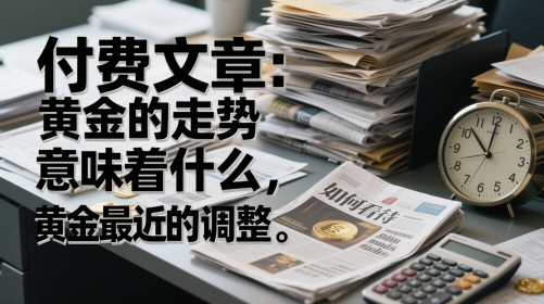 付费文章：黄金的走势意味着什么，如何看待黄金最近的调整-创业项目网