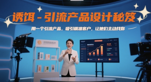 诱饵-引流产品设计秘笈，用一个引流产品，吸引精准客户，让他们主动找你-创业项目网