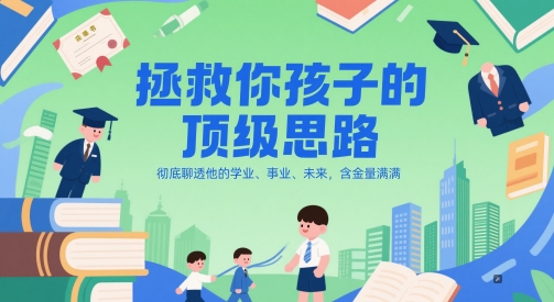 付费文章：拯救你孩子的顶级思路，彻底聊透他的学业、事业、未来，含金量满满-创业项目网