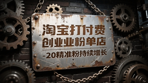 淘宝打付费创业粉，单店每天稳定10-20精准粉持续增长-创业项目网