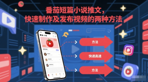 番茄短篇小说推文，快速制作及发布视频的两种方法-创业项目网