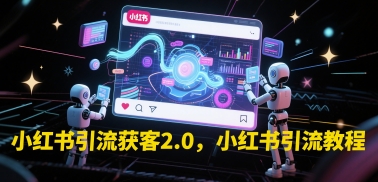 小红书引流获客2.0，小红书引流教程-创业项目网