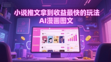 小说推文拿到收益最快的玩法，AI漫画图文-创业项目网
