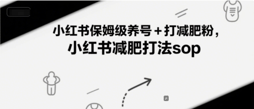 小红书保姆级养号+打减肥粉，小红书减肥打法sop-创业项目网