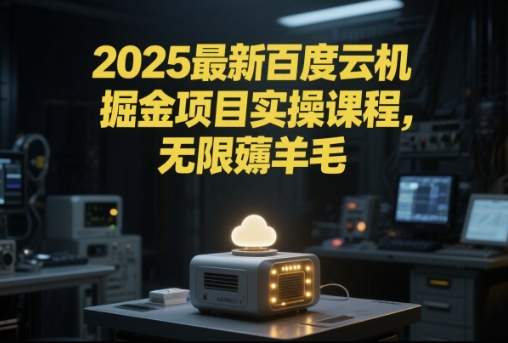 2025最新百度云机掘金项目，实操课程单窗口保底5-10元，月收益单窗口150+-创业项目网