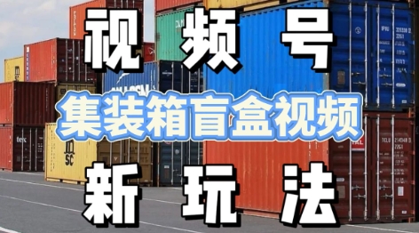 视频号新玩法，利用老外开集装箱盲盒视频，挣分成计划收益，月入过W，新手小白轻松上手-创业项目网