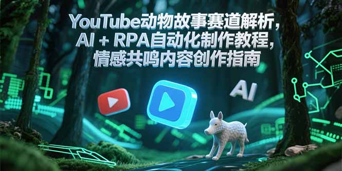 YouTube动物故事赛道解析，AI+RPA自动化制作教程，情感共鸣内容创作指南-创业项目网