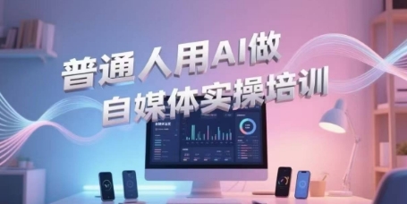 普通人用AI做自媒体实操培训，普通人一个人用ai做自媒体，视频制作、短视频引流、直播带货，轻松入门-创业项目网