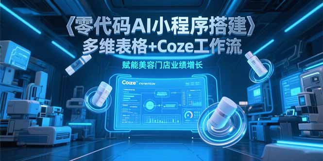 零代码AI小程序搭建，多维表格+Coze工作流，赋能美容门店业绩增长-创业项目网