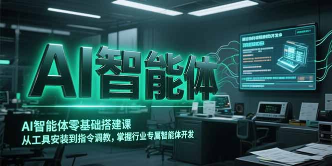 AI智能体零基础搭建课，从工具安装到指令调教，掌握行业专属智能体开发-创业项目网
