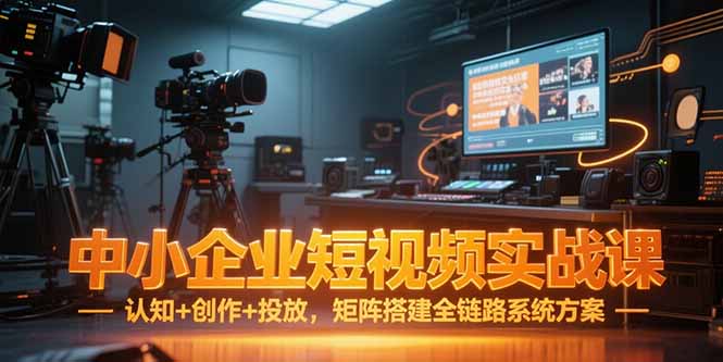中小企业短视频实战课，认知+创作+投放，矩阵搭建全链路系统方案-创业项目网