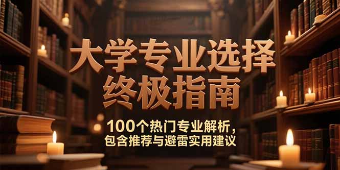 付费文：大学专业选择终极指南,100个热门专业解析,包含推荐与避雷实用建议-创业项目网