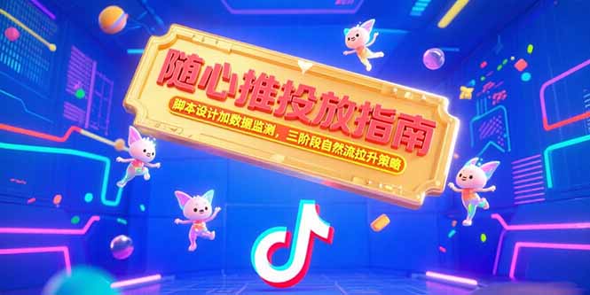 随心推投放指南，脚本设计加数据监测，三阶段自然流拉升策略-创业项目网
